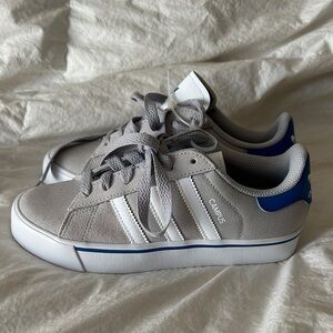 Adidas Campus Gray and Blue Sneakers